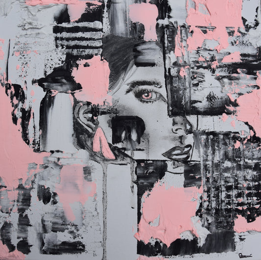 Sanfte Stärke - Handgemaltes Mixed-Media-Acrylgemälde