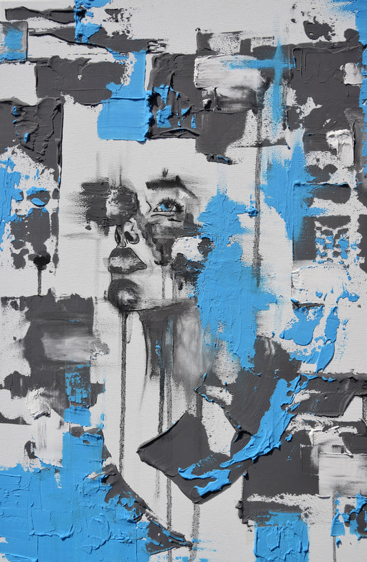 Blau Gedacht - Kunstdruck