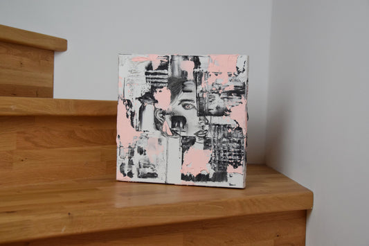 Sanfte Stärke - Handgemaltes Mixed-Media-Acrylgemälde