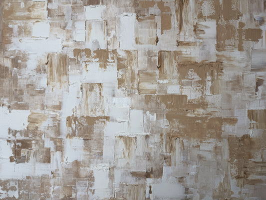 Sandy White – Handgemaltes Mixed-Media-Acrylgemälde