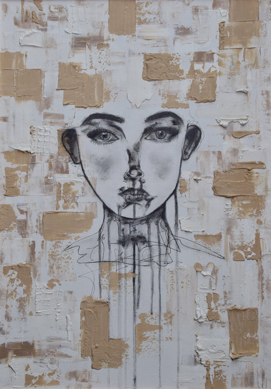 Klar im Licht - Handgemaltes Mixed-Media-Acrylgemälde